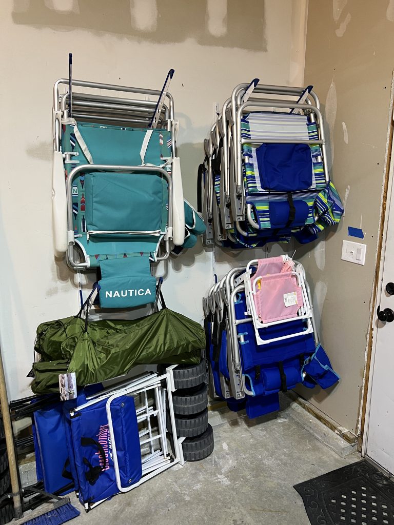 Beach Chairs in Garage