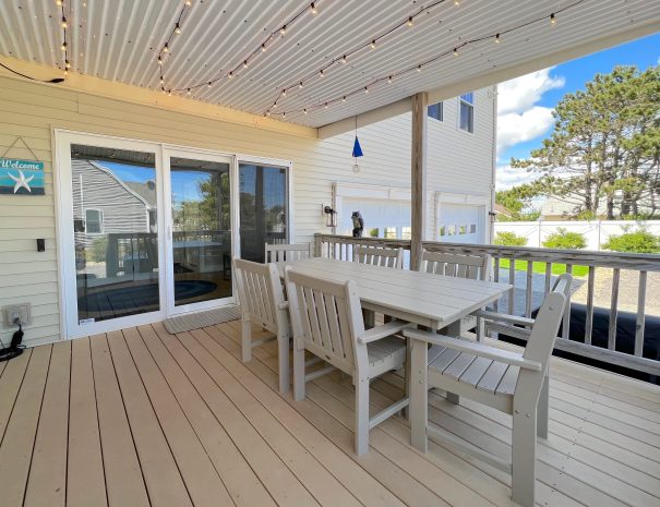 Lower Deck of Driftaway vacation beach home rental by owner in Scarborough, Maine