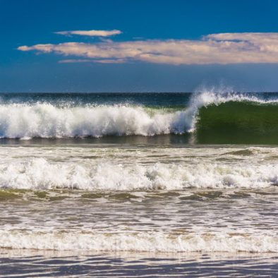 Ocean Waves crashing just blocks away from the Driftaway vacation rental in Scarborough, Maine